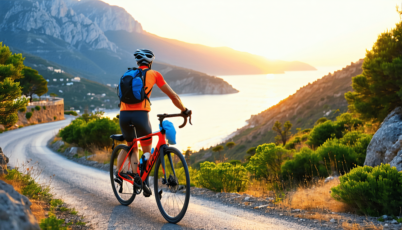 partez à l'aventure en corse avec un circuit à vélo inoubliable. explorez des paysages à couper le souffle, des plages idylliques et des villages pittoresques tout en savourant la gastronomie locale. idéal pour les passionnés de nature et les amateurs de cyclisme.